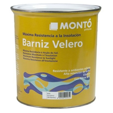 Barniz Velero Montó incoloro de alto brillo.