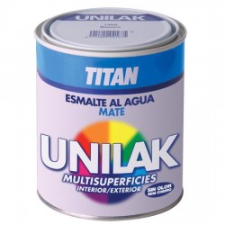Unilak de Titanlux esmalte al agua mate negro 375 ml.